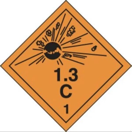 Accuform TDG PLACARD CLASS 1 273MM x 273MM TCP132VS100 TCP132VS100